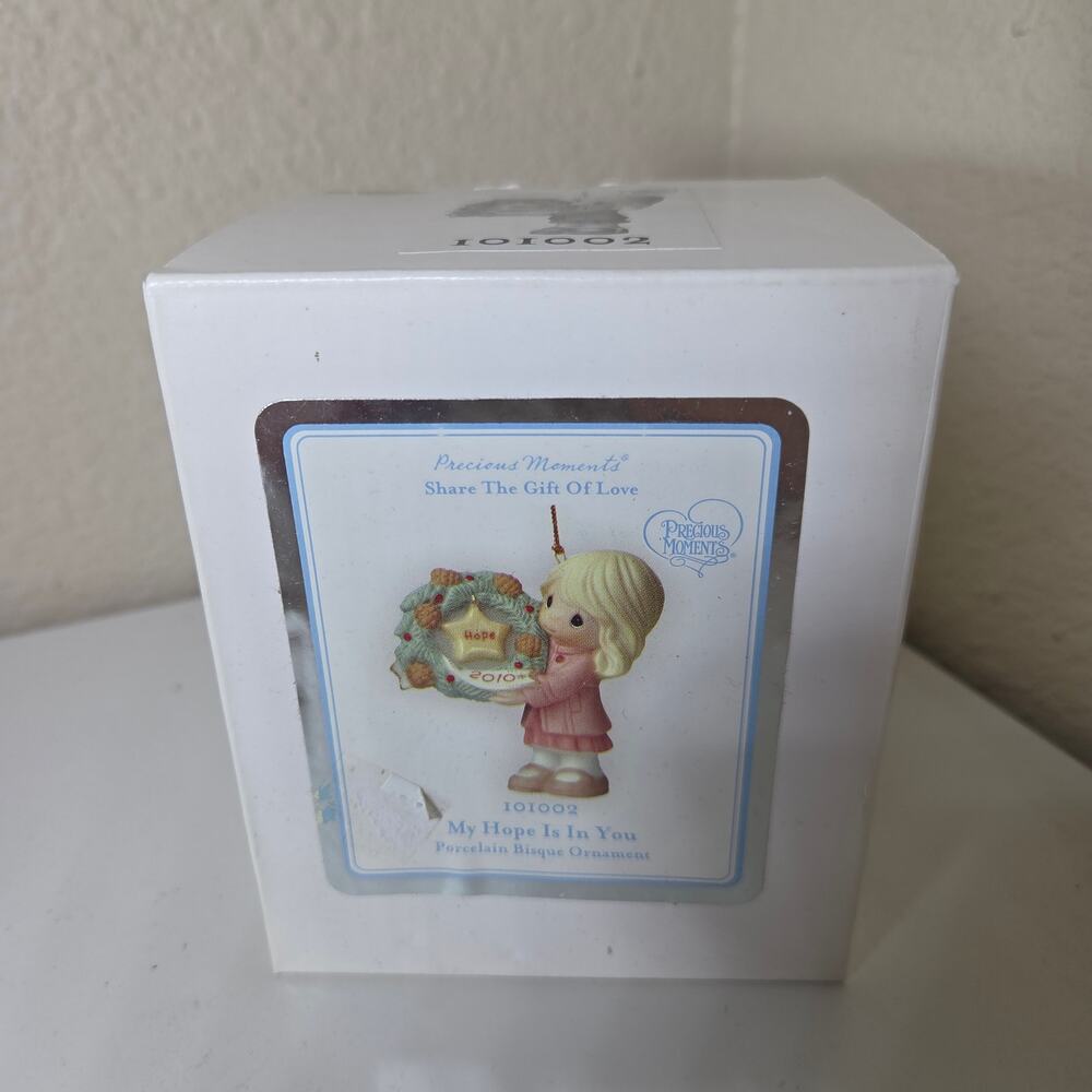 Precious Moments 2010 My Hope Is In You Porcelain Keepsake Christmas Ornament